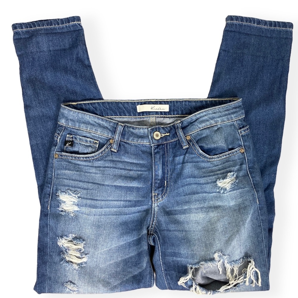 KanCan Distressed Destroy Detail Boyfriend Fit Jeans Size 25